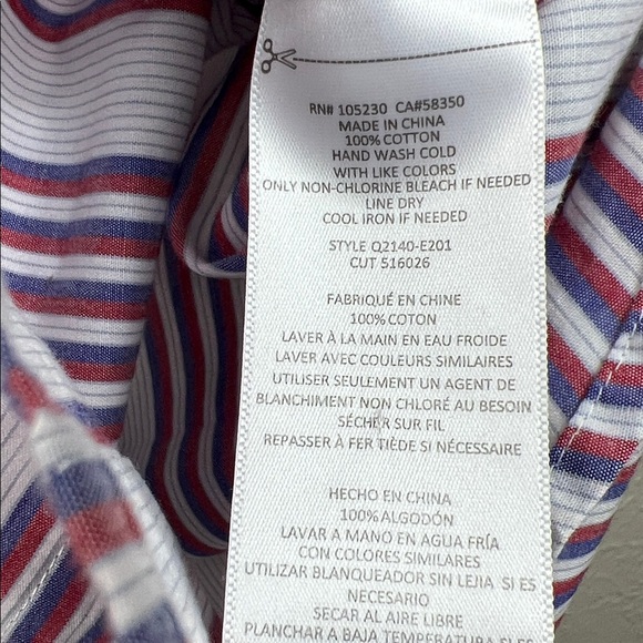 Equipment Multi Stripe Long Sleeve Button Front Tunic Blouse Small - Picture 6 of 7